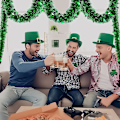 Pikkukuva 4 / 4: Clover Pendant St. Patrick's Day Green Color Strip Holiday Party Home Tunnelma järjestely circle