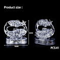 Miniatyrbillede 3 af 3: 3d krystal puslespil puslespil klare tolv 12 konstellation astrolog flash led lys