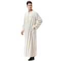 Miniatyrbillede 1 af 3: Mænd Muslim Saudi Robe Kaftan Dubai Tunika Lang Top Bluse Thobe beige M