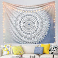 Pikkukuva 2 / 5: Bohemian Tapestry Floral Tapestry Psychedelic Ombre Wall Hanging