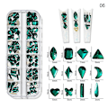 Miniatyrbillede 1 af 5: 3d Glitter Nail Art Ab/farverig Hotfix Rhinestones Flatback Crystal Diamond Gems Multi Size12 Gird Style 18