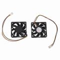 12V DC 60mm CPU-køleblæser, 3-polet stik, sort, 2-pak Black