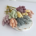 Miniatyrbillede 3 af 5: 12 stk hvedeøre kunstige blomster minibær brudebuket blomster til boligindretning bryllup Blue