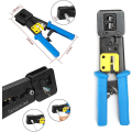 Miniatyrbilde 2 av 5: Profesjonelt Ez Pass Through Crimping Tool - Ratchet Crimper - Wire Stripper for gamle Internett-kontakter