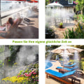 Miniatyrbilde 3 av 5: 9M misting System, Patio Mist Maker Cooling Misting System Utendørs tåke slangesett