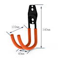 Miniatyrbillede 1 af 5: Heavy Duty Metal Krog Garage Organizer Vægmonteret Cykel Hanger Kroge Orange E