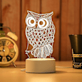Miniatyrbild 1 av 4: Juldekorationer för hem Träd Älg 3d Akryl Nattljus Julklapp Nyår Heminredning Strängljus Jultomten prydnad 455687 3