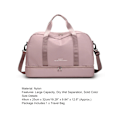 Miniatyrbilde 4 av 4: Reisepose Støvtett nylon tørr våtseparasjon duffelbag for kvinner-rosa