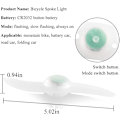 Miniatyrbilde 4 av 5: 4 x LED-sykkelhjullys, vanntett LED-sykkelhjullys med 3 blinkende moduser LED-sykkelhjullys for voksen- og barnesykkel - Grønn