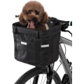 Miniatyrbillede 1 af 2: Cykelkurv Front Aftagelig Vandtæt cykelstyrkurv Pet Carrier Rammetaske