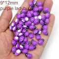 Pikkukuva 1 / 5: 100 kpl Mini Wood Bee Leppäkerttu Värikäs Liimalla Koti Jääkaappi Seinäkoristeet Tee itsetehdyt lasten lahjajuhlatarvikkeet purple ladybug