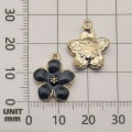 Miniatyrbilde 3 av 4: 40 stk gullbelagte og emaljerte kirsebærblomst-anheng for å lage smykker Halskjeder Armbånd Ørepynt Gjør-det-selv-smykker Tilbehør Charms