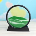 Miniatyrbilde 1 av 4: Bevegelig sand kunstbilde rundt glass 3d naturlig landskap flytende sandramme Timeglass dekor til hjemmet Coffee 12inch