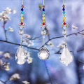Miniatyrbild 4 av 4: Crystal Rainbow Glas Prisma Chakra Färger Pärlor Pendel Fönster Dekor