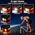 Miniatyrbillede 2 af 3: Led cykelljusset med cykeldator opladdningsbara cykelljus