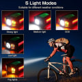 Pikkukuva 2 / 3: Led cykelljusset med cykeldator uppladdningsbara cykelljus