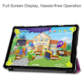 Miniatyrbild 4 av 4: Pu Case Med Lila Tri-fold D För Le Tab M8 Tb-8505x