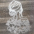 Miniatyrbillede 3 af 5: Flower Girl Cutting Die Diy Scrapbog Stempling Papir Cards Craft Stencil Form