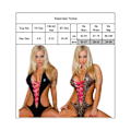 Miniatyrbild 2 av 3: Kvinnors sexiga konstläderunderkläder Bodysuit Underkläder Sovkläder- One Size