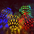 Miniatyrbillede 3 af 3: 10ft 20 Led Marokkansk Globe Led Fairy String Lights til jul (varm hvid) Multicolor