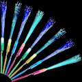 Miniatyrbild 1 av 5: Glow Fiber Wands Sticks Led Light Up Wands Fiberoptiska Wands Led Blinkande Sticks Färgglada, batteridrivna, 16 stycken