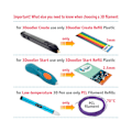 Miniatyrbillede 2 af 5: 3D Pen Filament Refills - 3D Pen/3D Printer Filament, 1,75 mm filamentpakke med 30 stk.
