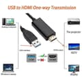 Miniatyrbillede 3 af 4: 1,8M USB til HDMI-adapterkabel USB 2.0 Type A Han til HDMI Han Konverter FP