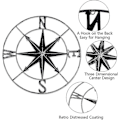 Pikkukuva 2 / 4: Metal Guideline Neulamaalaus Navigointikoristelu, Seinälle ripustettava Beach Theme House Decoration (musta) 1kpl
