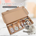 Miniatyrbild 1 av 5: Hhcx-7pcs Simulation Mouse Cat Toy Cat Stick Set Cat Scratch Bite Resistance Interactive Mouse Toy Cat