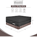 Pikkukuva 2 / 5: Vedenpitävä 600d Polyester Square -kylpytynnyrin cover, Ulkokylpylän kannet, 76 x 76 tuumaa, musta