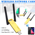 Pikkukuva 2 / 5: Dual Band 2.4/5.0GHz AC1200Mbps USB 3.0 Networks Card WiFi Adapter AP