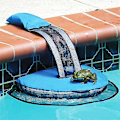 Miniatyrbillede 3 af 5: Animal Saving Escape Ramp for Pool Flydende rampe redder Frog Log Pad Pool Animal Saver