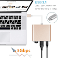 Pikkukuva 5 / 5: USB C -keskitin, Ultra Slim Type C -keskitinsovitin, Usb-c- power