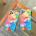 Miniatyrbillede 2 af 5: Farverigt 3d Block Case Til Iphone 12 Mini 11 Pro Max Stilfuld Creative Se 2020 7 8 Plus X Xr Xs Blødt Silikone Cover iPhone11 iPhone11