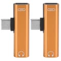 Miniatyrbilde 1 av 8: 2-pak Type-C til 3,5 mm lydkabeladapter med lading