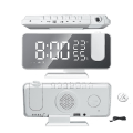 Miniatyrbild 5 av 5: Projektionsväckarklocka för tak i sovrummet Digital väckarklockaradio med USB laddarportar, 7,3" stor LED-skärm väckarklocka, 4 dimmers, dubbla larm C