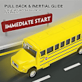Pikkukuva 5 / 5: Hhcx Simulation Inertiametalliseos koulubussimalli Lelu Vedettävä Diecast Lelut Ajoneuvo Pojille Lapsille Syntymäpäivälahja Opetuslelut