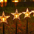 Pikkukuva 1 / 3: Tähti- tai lumihiutale-LED-puutarhavalot – LED-polkukoriste Puutarhan nurmikkopatio – Joulun hehkuvat joulukoristeet five-pointed star