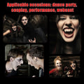 Miniatyrbild 3 av 4: 10 st/förpackning Halloween Vampire Zombie falsktandständer