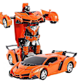 Miniatyrbilde 1 av 3: Robotbil som transformerer leker med fjernkontroll Orange