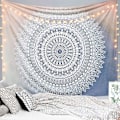 Pikkukuva 1 / 5: Bohemian Tapestry Floral Tapestry Psychedelic Ombre Wall Hanging