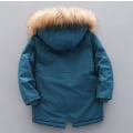 Miniatyrbild 2 av 5: Pojkar Vinterjackor Dunjacka Hooded Snowsuit Parka Vindtät överrock Navy 90cm