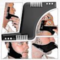 Miniatyrbild 2 av 5: Beard Stencils Beard Stencil Beard Shapes For Chin Beard Sideburns Neck, Beard