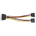 Miniatyrbillede 2 af 5: 15 Pin Sata Han til 2x Sata Hun Power Y-splitter kabeladapter