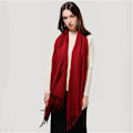 Miniatyrbild 3 av 5: Mode Enfärgad 2022 Dam Halsduk Vinter Hijabs Tofsar Långa Damsjalar Cashmere Like Pashmina Bandana Halsdukar Wraps Echarpe FYR110-08