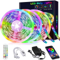 Miniatyrbillede 1 af 5: Led Strip Light 15m Farveskiftende Music Sync Led Light Strip med Bluetooth-app og fjernbetjening(eu)