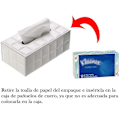 Miniatyrbillede 3 af 5: Pu læder husholdningskontor rektangulært silkepapir holder æske Cover Case White