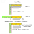 Miniatyrbillede 5 af 5: 2 stk 30 / 45 / 60 cm Cob Led Kørsel Kørelys Strip Drl 12v Led Tube Style Blinklygter Auto Arbejdslys white yellow60cm