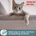 Miniatyrbild 2 av 2: Anti Cat Scratch Tejp, 2,5 tum X 3 yards Cat Training Tejp Transparent genomskinlig dubbelsidig Cat Scratch Avskräckande Tejp