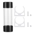 Cylindrisk computer vandkølingstank 150MM med transparent design og G1/4-gevind